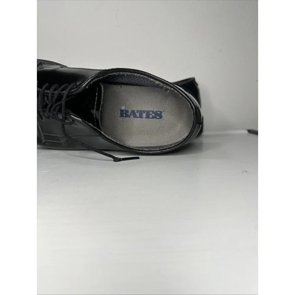 Bates High Gloss Black Oxford Mens Size 9D Military Police Dress Shoes 00941C